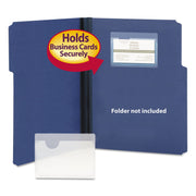 Smead Self-Adhesive Pockets - 3" Length - Clear - Poly - 100 / Box