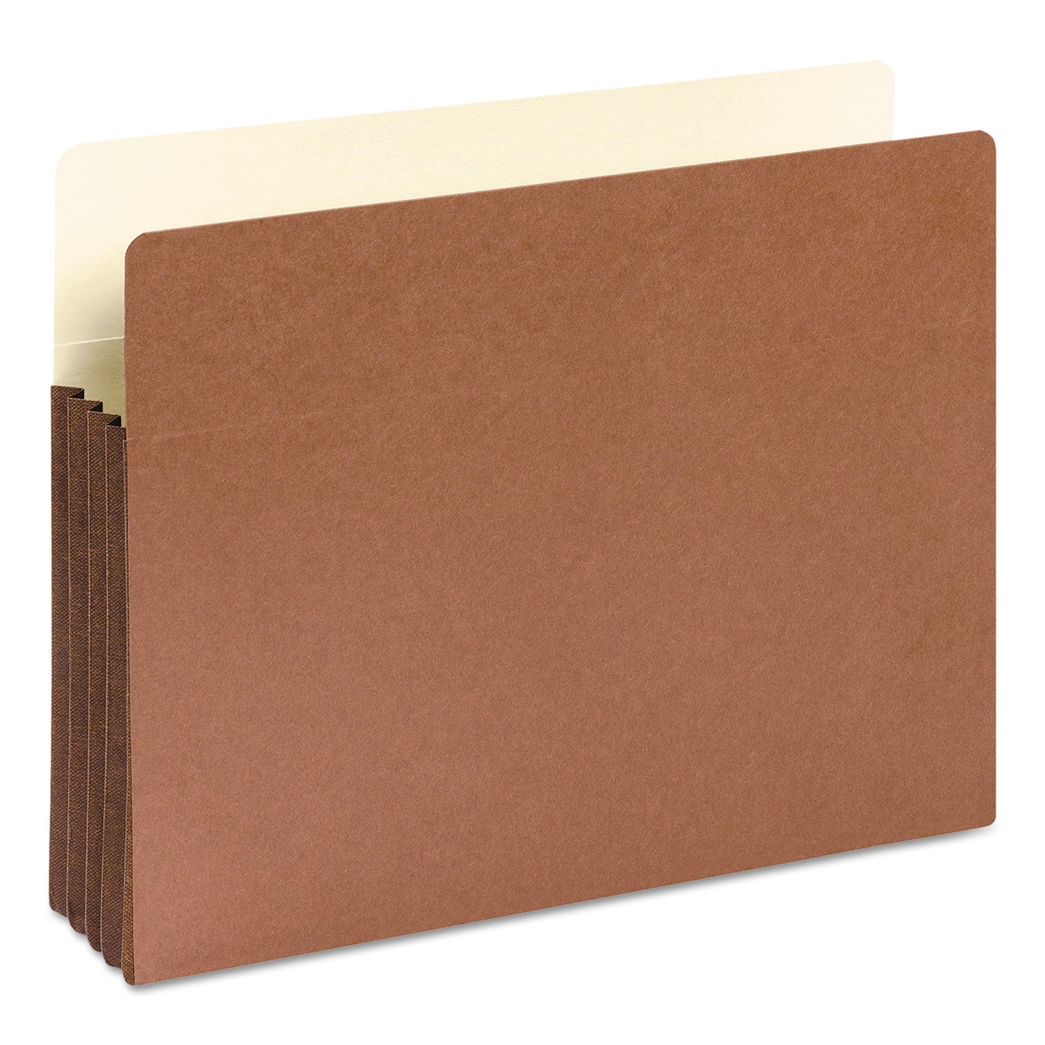 Smead Straight Tab Cut Letter Recycled File Pocket - 8 1/2" x 11" - 3 1/2" Expansion - Top Tab Location - 12.5 pt. - Redrope - Tear Resistant, Rounded Corner, Reinforced Gusset - 30% Recycled - 10 / Box