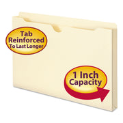Manila File Jackets, 2-Ply Straight Tab, Legal Size, Manila, 50/box