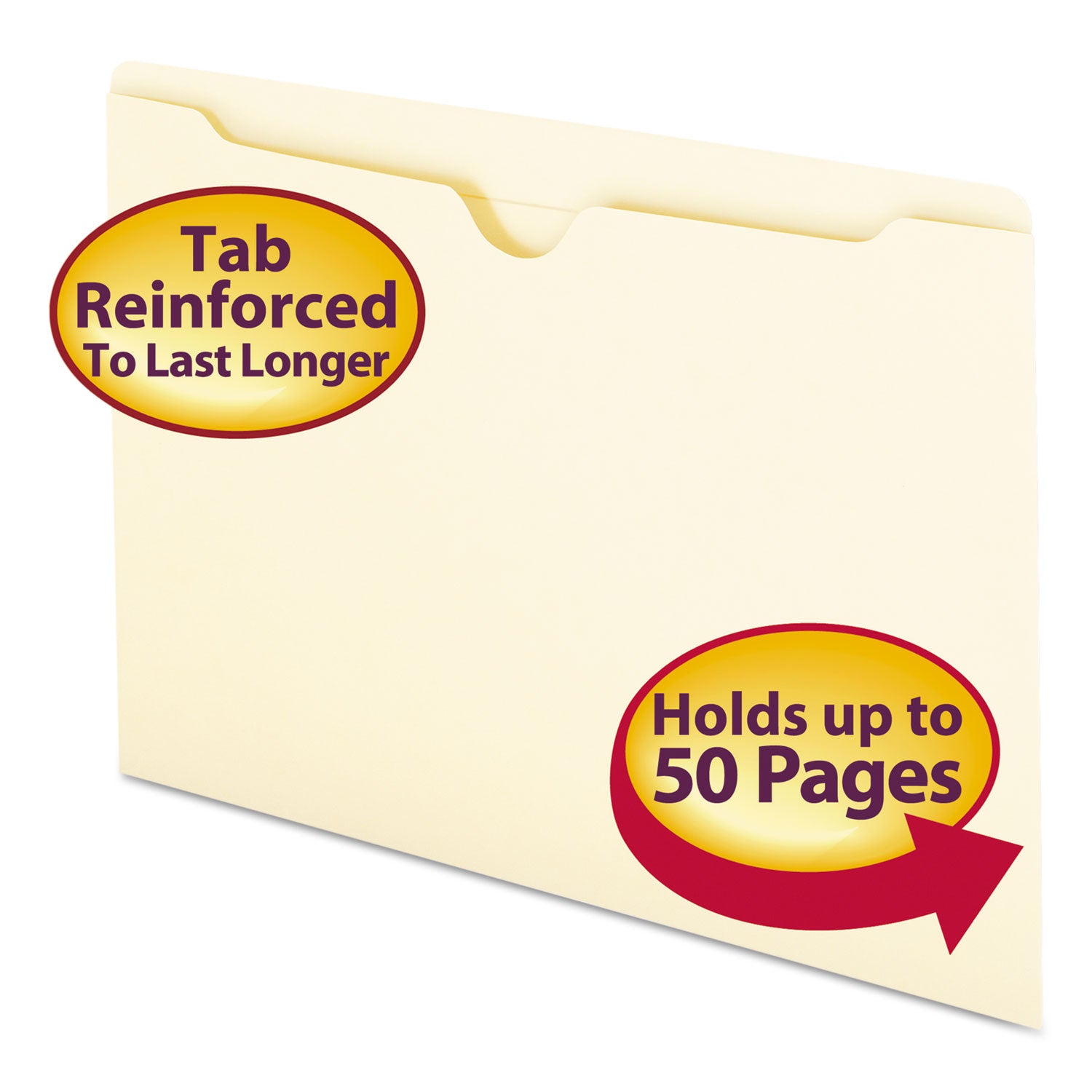 Smead Legal Recycled File Jacket - 8 1/2" x 14" - 11 pt. - 2 Plys - Manila - Reinforced, Slip Resistant - 10% Recycled - 100 / Box