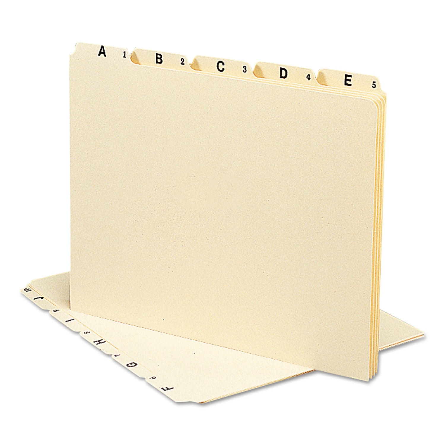 Smead Filing Guides with Alphabetic Indexing - 25 Printed Assorted Tab(s) - Character - A-Z - 25 Tab(s)/Set - Letter - Manila Tab(s) - 10% Recycled - 1 Set