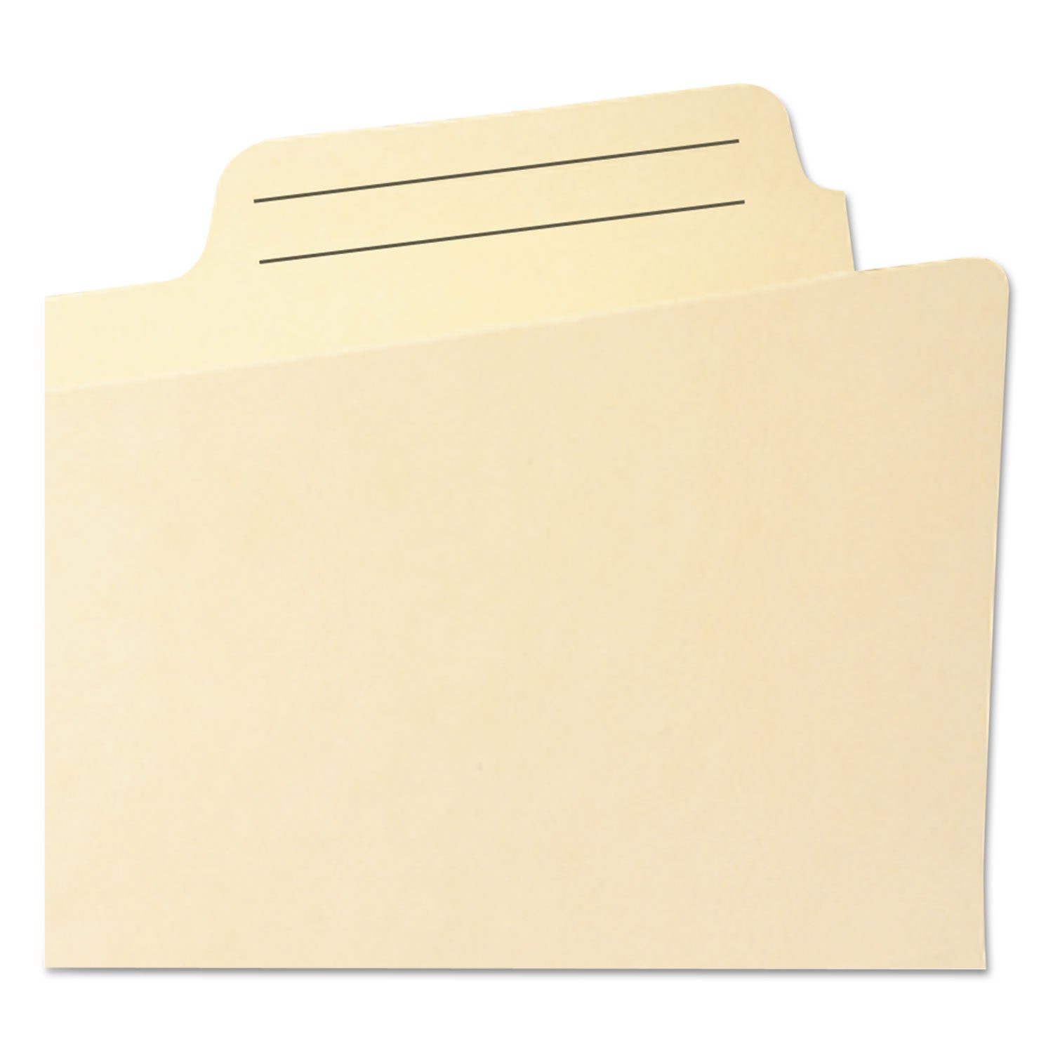 Smead 2/5 Tab Cut Legal Recycled File Pocket - 8 1/2" x 14" - 1" Expansion - Top Tab Location - Right Tab Position - 11 pt. - 1 Plys - Manila - Heavyweight Cover - 10% Recycled - 1 Each