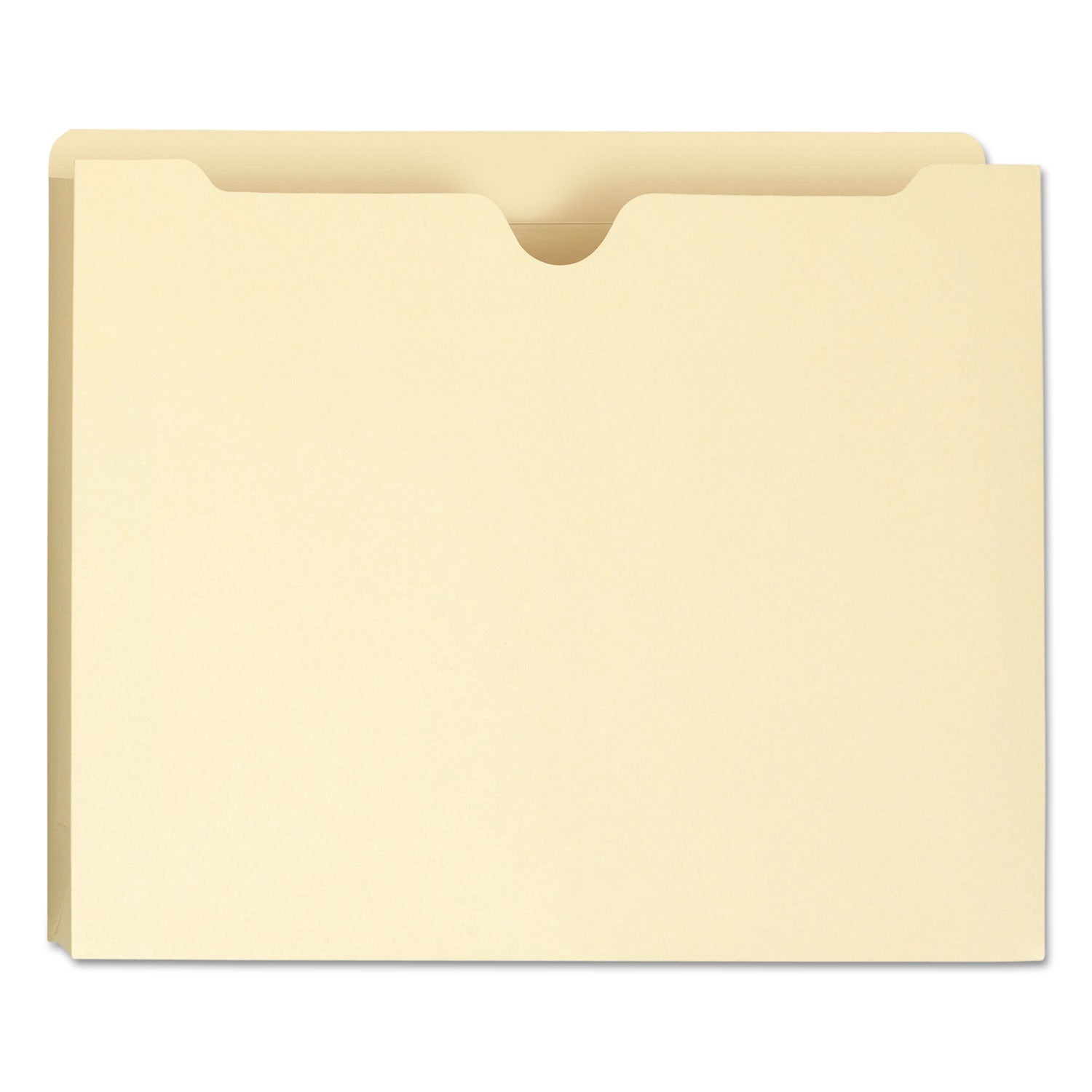 Smead Straight Tab Cut Letter Recycled File Jacket - 8 1/2" x 11" - 1" Expansion - 11 pt. - 2 Plys - Manila - Reinforced, Slip Resistant - 10% Recycled - 50 / Box