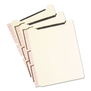 Smead Self-Adhesive Folder Dividers with Twin-Prong Fastener - For Letter 8 1/2" x 11" Sheet - Manila - Manila - 25 / Pack