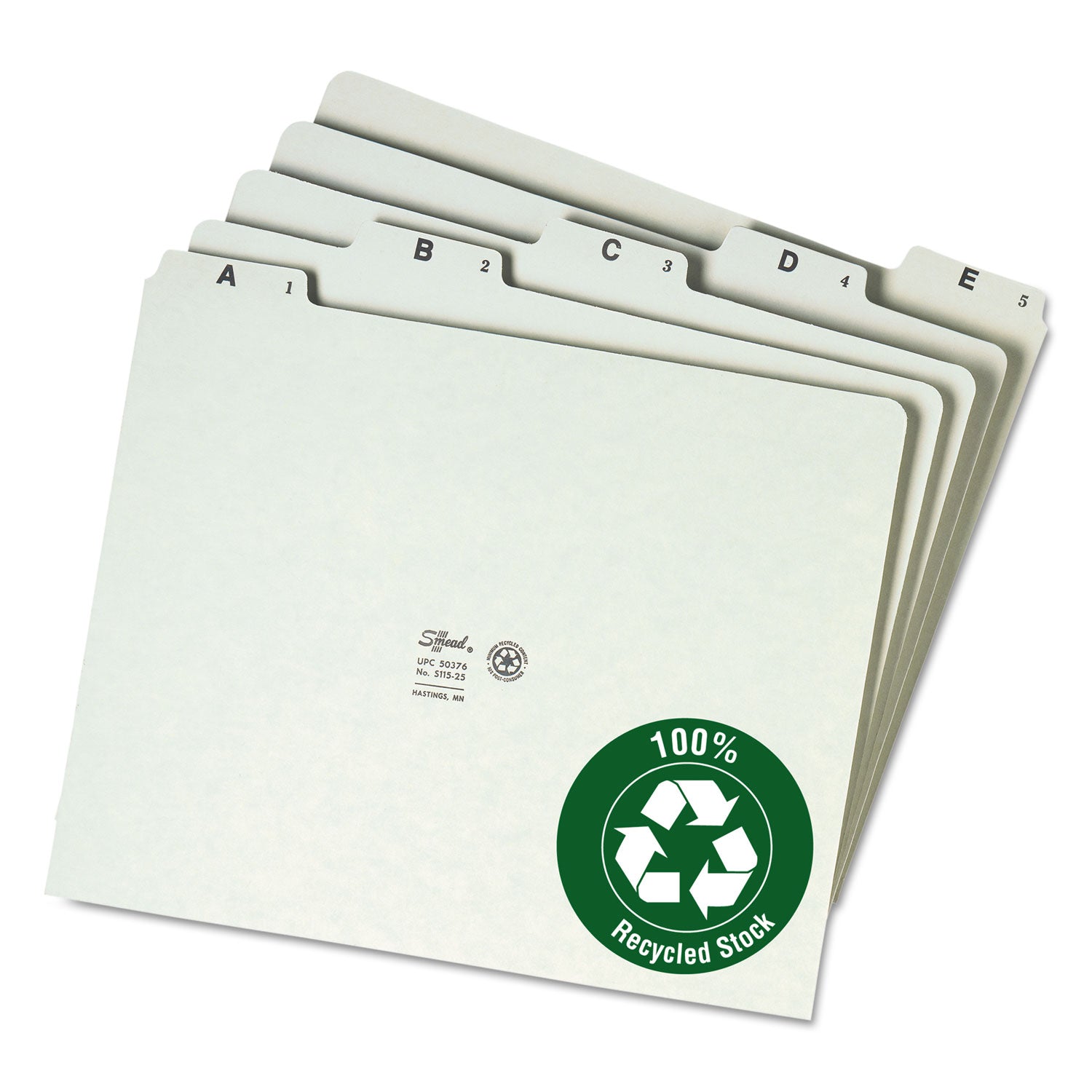 Assorted Tab(s) - 100% Recycled - 1 Set