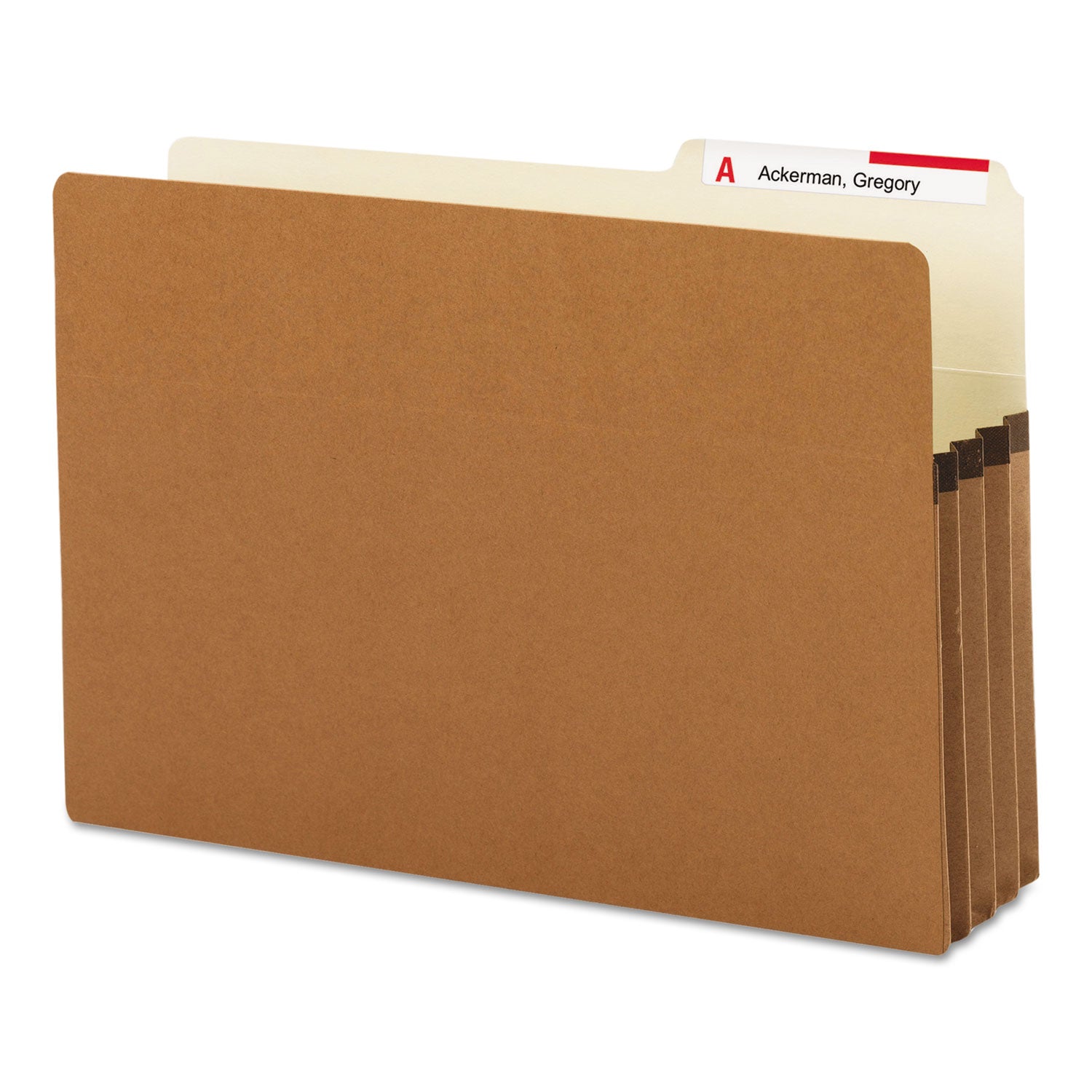 Smead 2/5 Tab Cut Legal Recycled File Pocket - 8 1/2" x 14" - 3 1/2" Expansion - Right Tab Position - 9 pt. - Redrope - Tear Resistant, Reinforced Gusset, Durable - 30% Recycled - 25 / Box