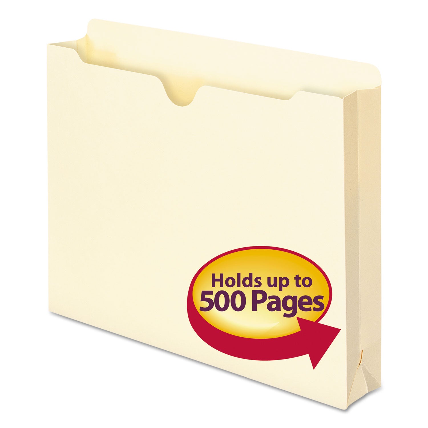 Smead Letter Recycled File Jacket - 8 1/2" x 11" - 2" Expansion - 11 pt. - 1 Plys - Manila - Slip Resistant - 10% Recycled - 50 / Box