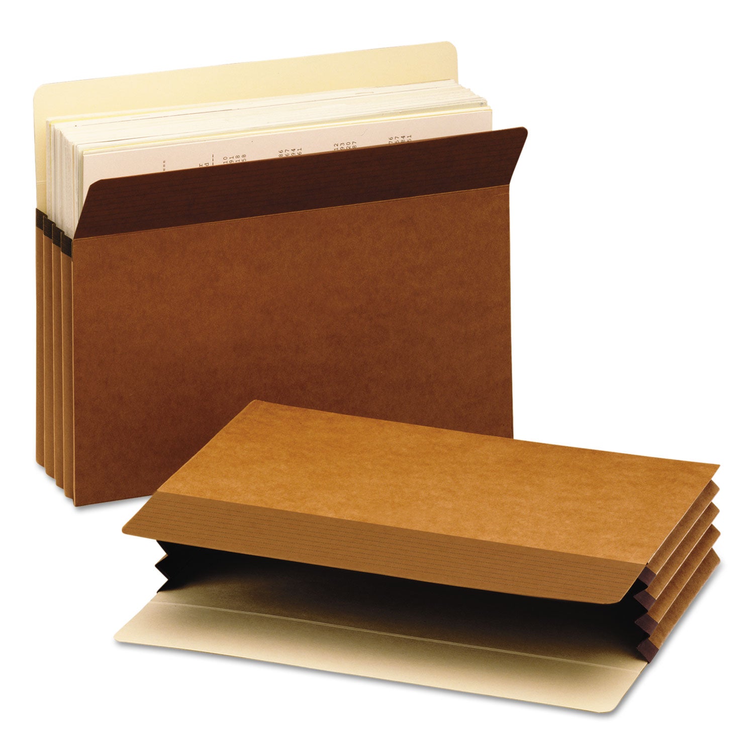 Smead Easy Grip Straight Tab Cut Letter Recycled File Pocket - 8 1/2" x 11" - 3 1/2" Expansion - Redrope - Tear Proof, Reinforced Gusset - 30% Recycled - 25 / Box