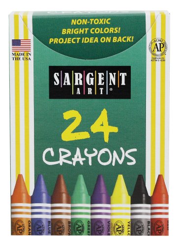Sargent Art 1510051 Sargent Art Crayon Set, Assorted Colors, Set of 24