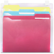 Advantus Transparent Three Pocket Panel Wall Organizers, Letter, Clear