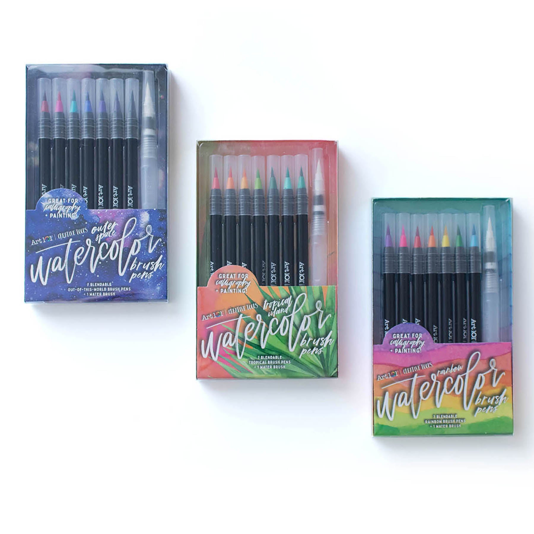Watercolor Brush Pens, 24-Pack