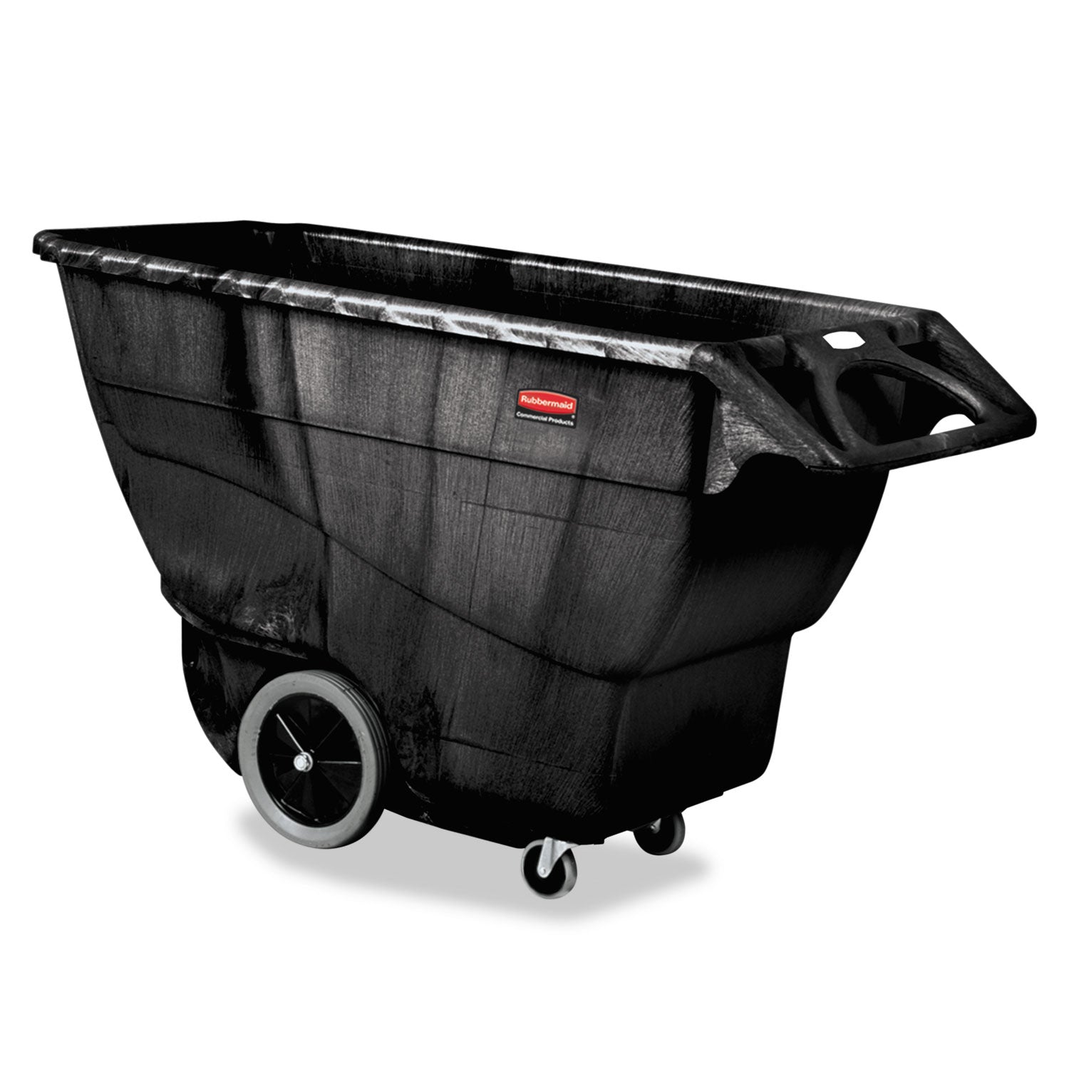 1 cu yd Structural Foam Tilt Truck, Heavy Duty, 2,100 lb Capacity, Black
