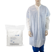 Lab Coat w/out Pockets, Large, White - 10 pcs per Box/3 boxes per Case
