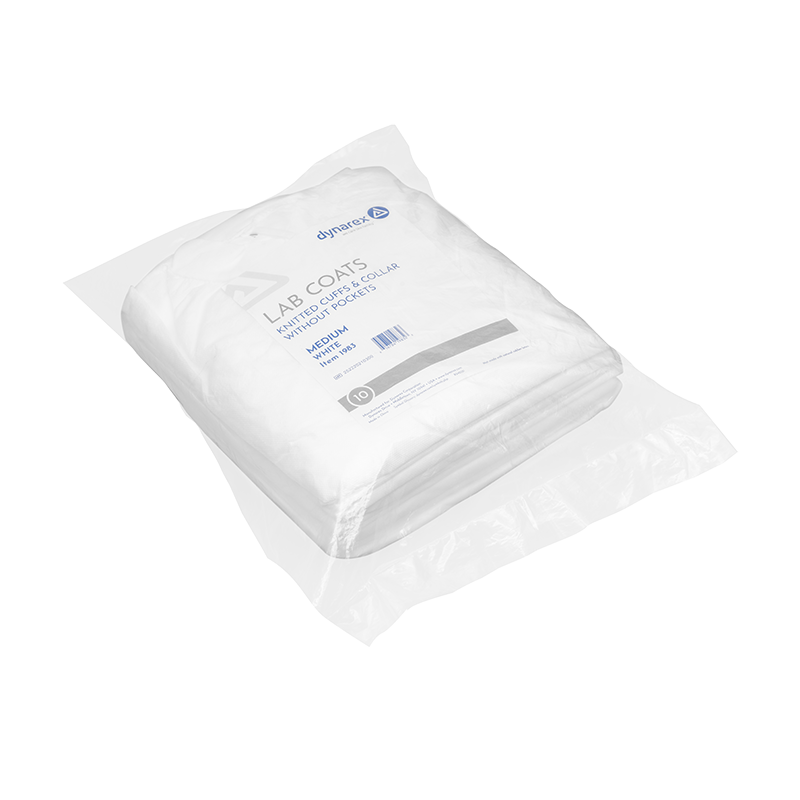 Lab Coat w/out Pockets, XX-Large, White - 10 pcs per Box/3 boxes per Case