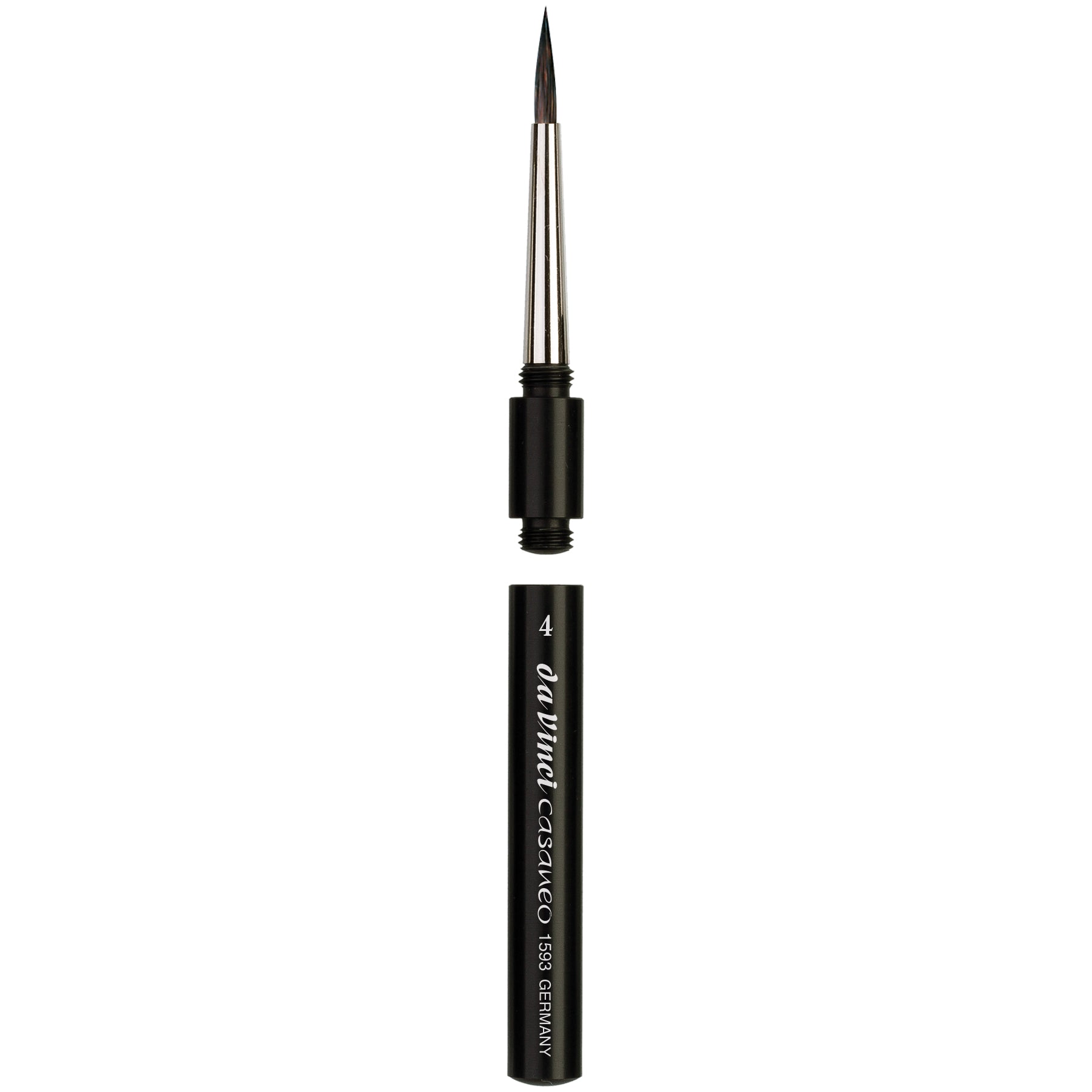 CASANEO Travel Pocket Brush, Extra Soft Synthetic, Watercolor, Round, Series 1593TP, Size 4