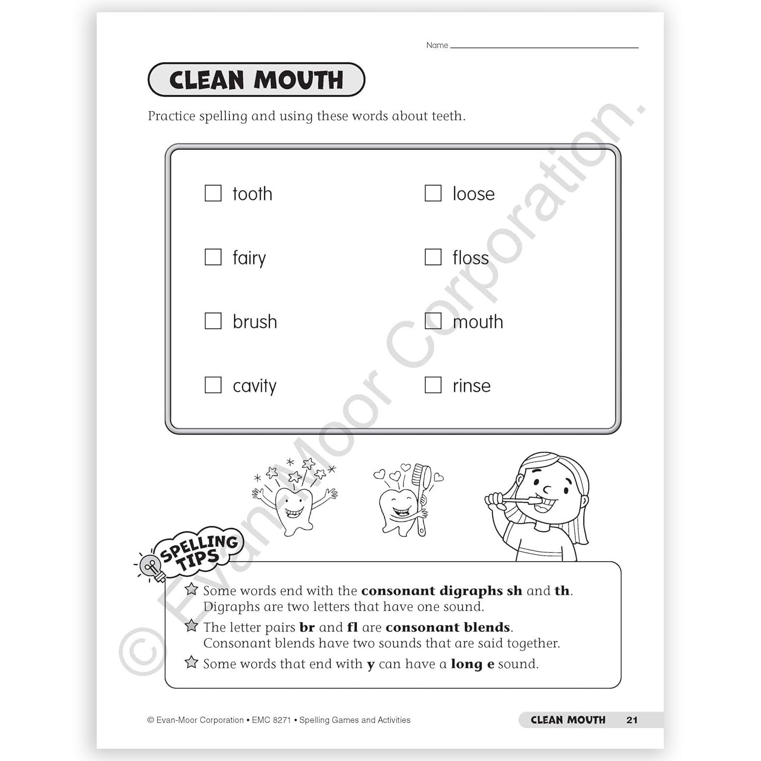Spelling Games and Activities, Grade 1