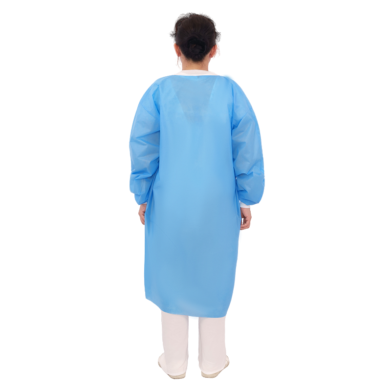 Lab Coat w/out Pockets, Medium, Blue - 10 pcs per Box/3 boxes per Case