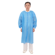 Lab Coat w/out Pockets, Medium, Blue - 10 pcs per Box/3 boxes per Case