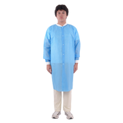 Lab Coat w/out Pockets, Large, Blue - 10 pcs per Box/3 boxes per Case