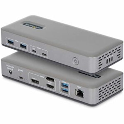 StarTech Triple-Monitor USB-C Docking Station, DP/HDMI, 2x 4K60Hz, 1x 4K30Hz, 100W PD, GbE, Driverless, Multi-Monitor Dock For Windows