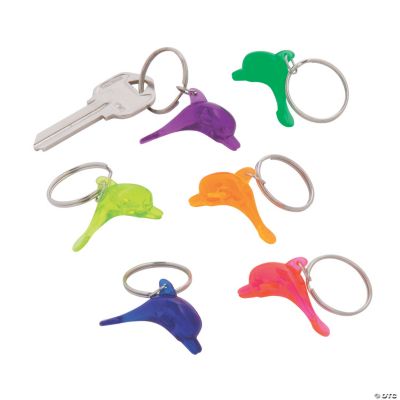 Plastic Dolphin Key Chains - 48 Pieces