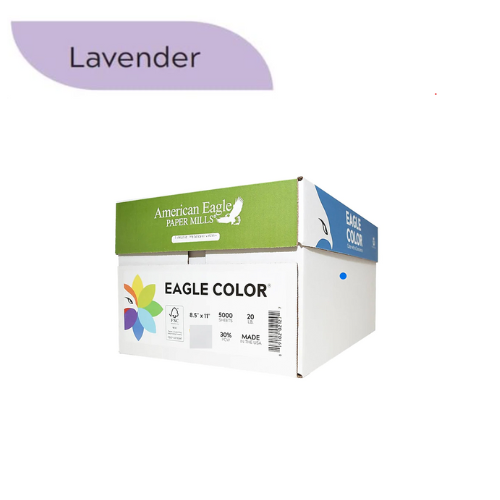 8.5" x 11" Color Copy Paper, 20 lbs., Lavender, 500 Sheets/Ream