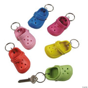 Rubber Slipper Key Chains - 12 Pieces