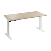 Bush Business Furniture Move 40 Series 60W x 30D Electric Height Adjustable Standing Desk in Natural Elm with White Base - 59.45" Width x 29.37" Depth x 28.17" Height