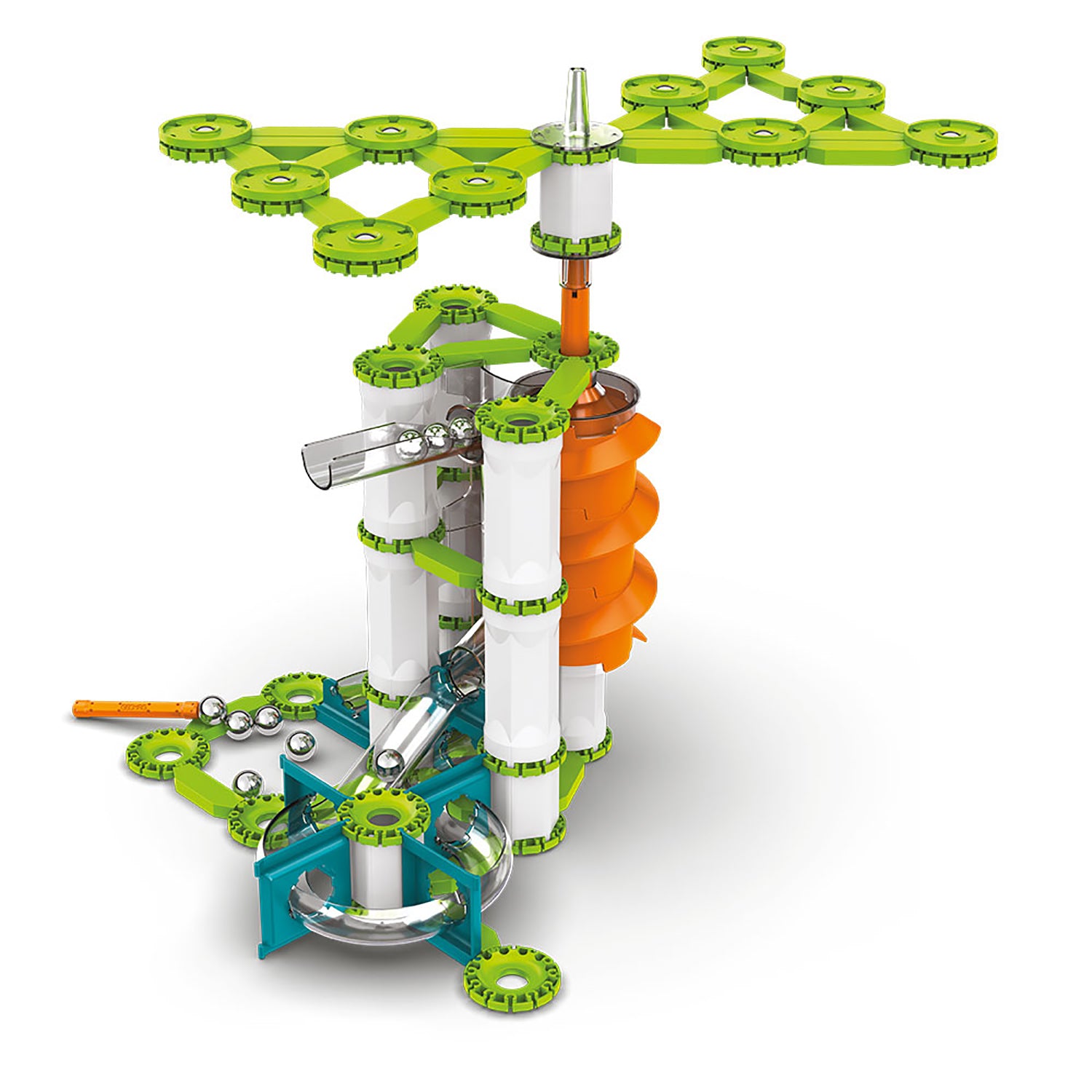 Mechanics Gravity Construction Set, Vertical Motor Recycled, 183 Pieces