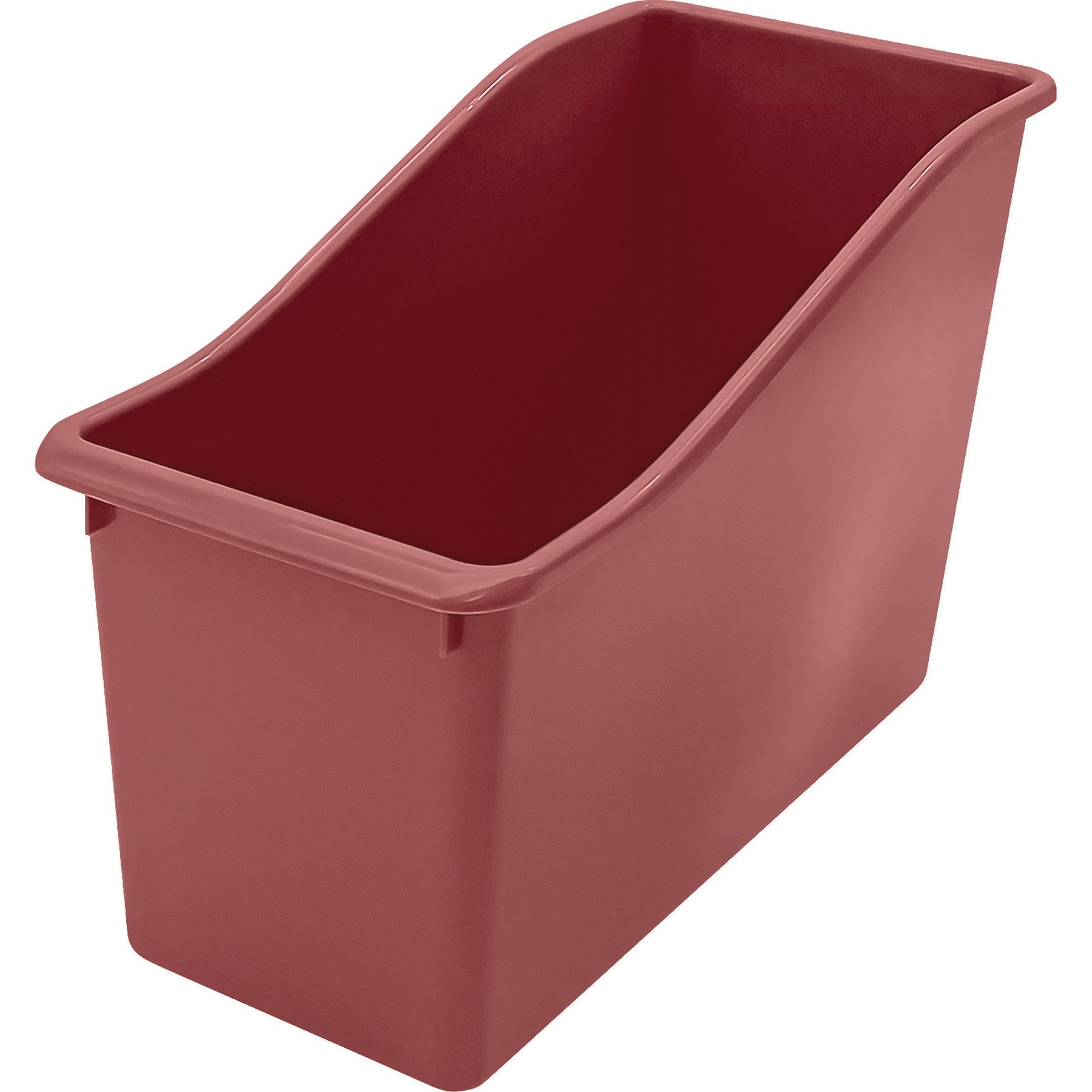 Plastic Book Bin, Deep Rose