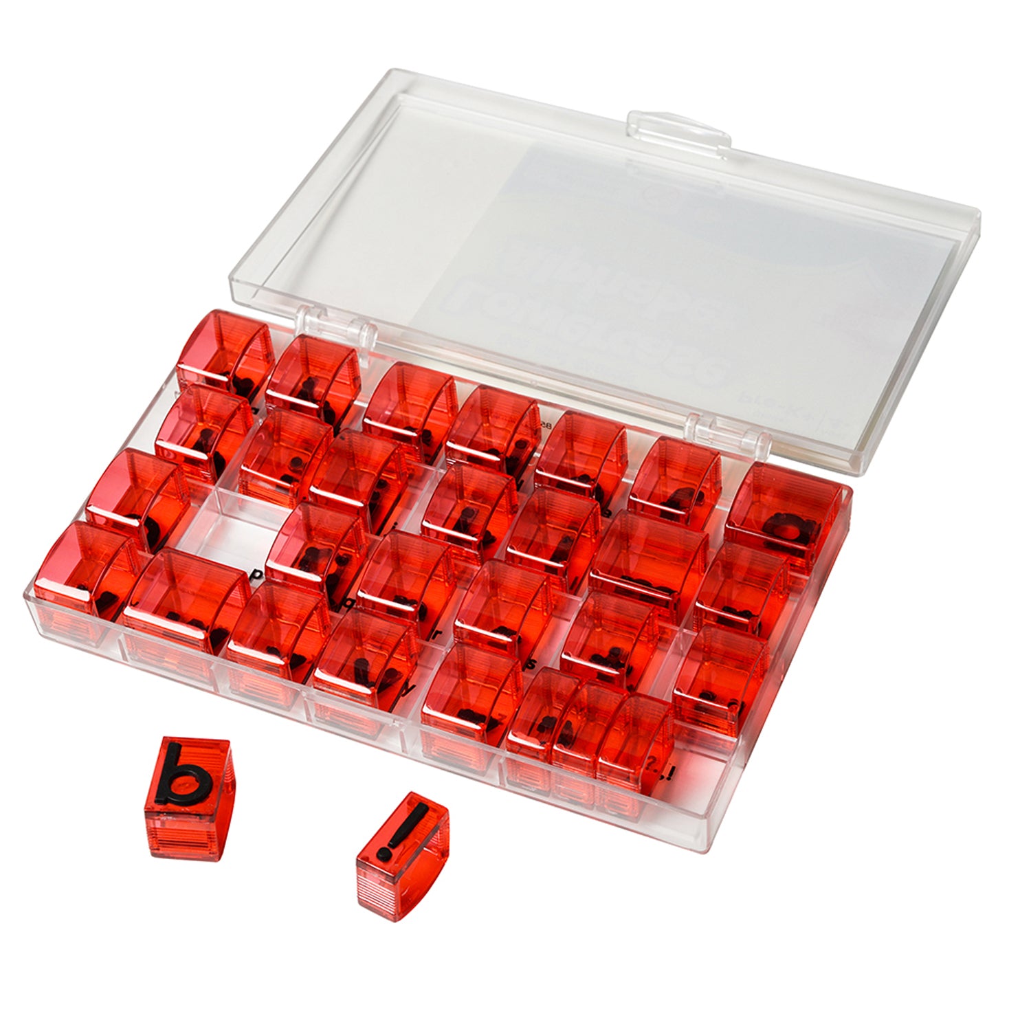 See and Stamp Alphabet Transparent Stamps, Lowercase 5/8"