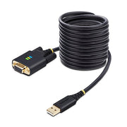 StarTech.com 10ft (3m) USB to Null Modem Serial Adapter Cable Interchangeable DB9 Screws/Nuts COM Retention USB-a to RS232 FTDI Level-4 ESD Protection