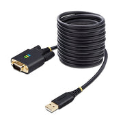StarTech.com 10ft (3m) USB to Serial Adapter Cable COM Retention Interchangeable Screws/Nuts USB-a to DB9 RS232 FTDI IC ESD Protection Windows/macOS/L