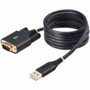 StarTech.com 6.6ft (2m) USB to Serial Adapter Cable COM Retention Interchangeable Screws/Nuts USB-a to DB9 RS232 FTDI IC ESD Protection Windows/macOS/