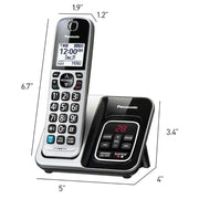 Panasonic Panasonic DECT 6.0 Expandable Cordless Phone System with Bluetooth Pairing for Wireless Headphones (KX-TGD890S) - Silver