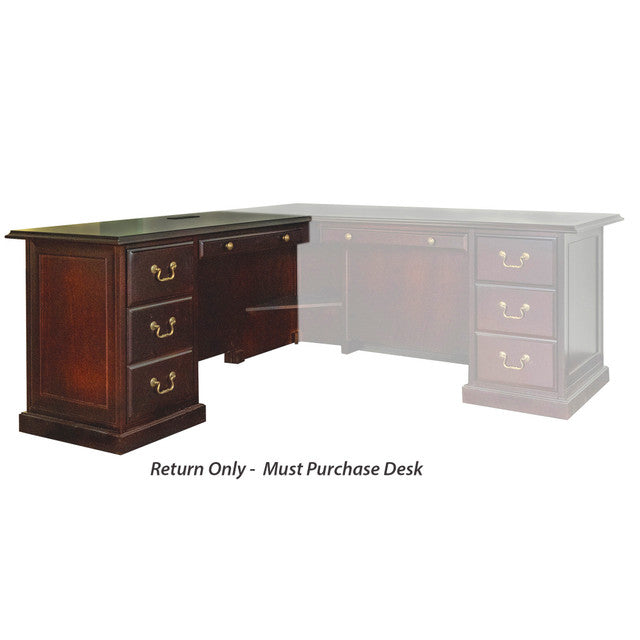 OfficeSource Rowland Left Return - Mahogany
