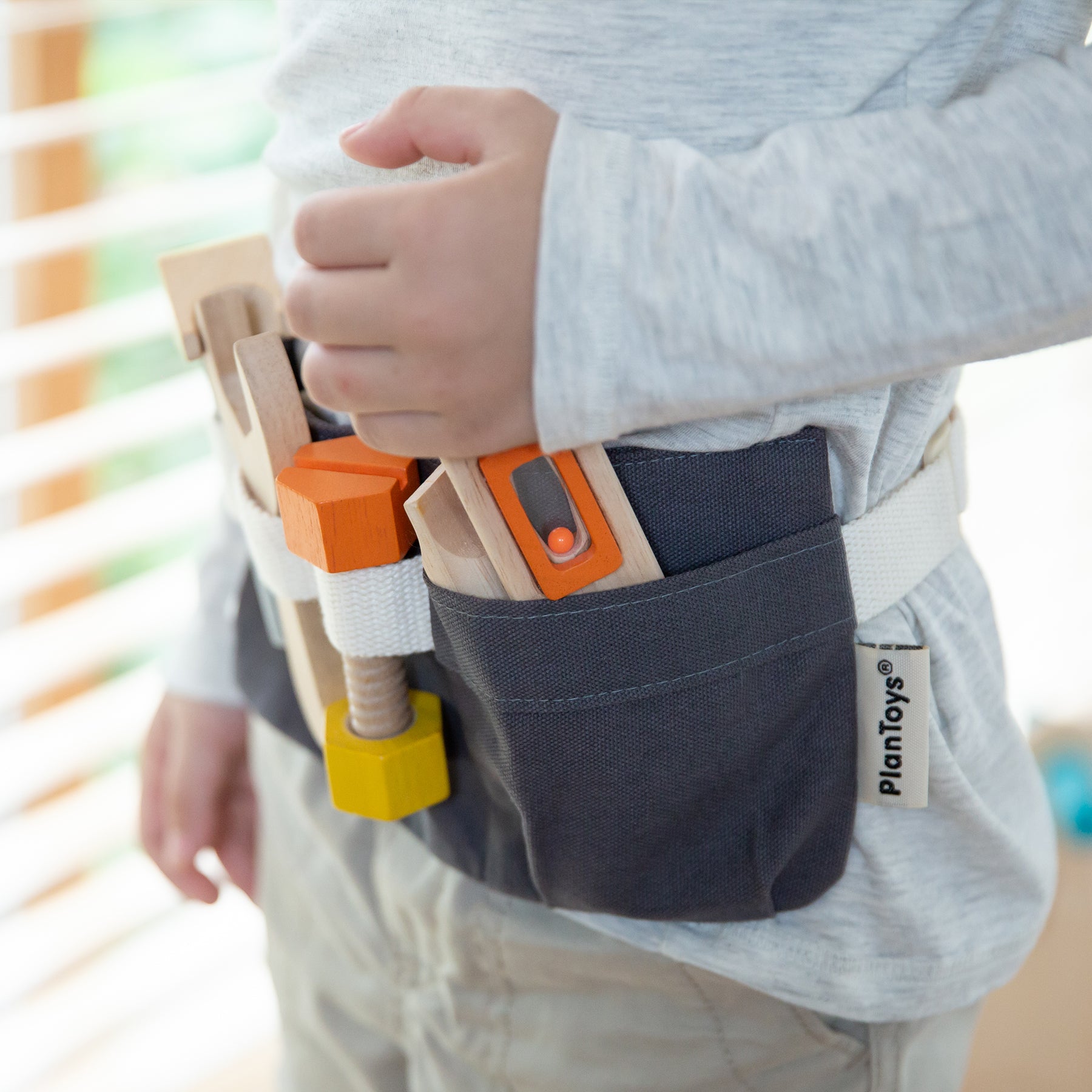 Pretend Play Tool Belt and Wooden Tool Set