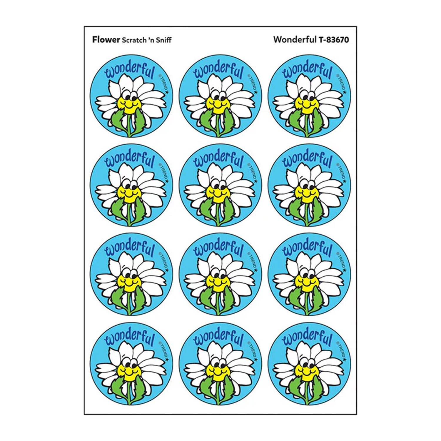 Wonderful/ Flower Scent Stickers, 24 ct.
