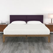 Jaxx Panelist Modern Padded Headboard – Set of 4 Wall Mounted Panels (Each 11.25" x 38") - King, Vegan Leather, Kalamata Purple