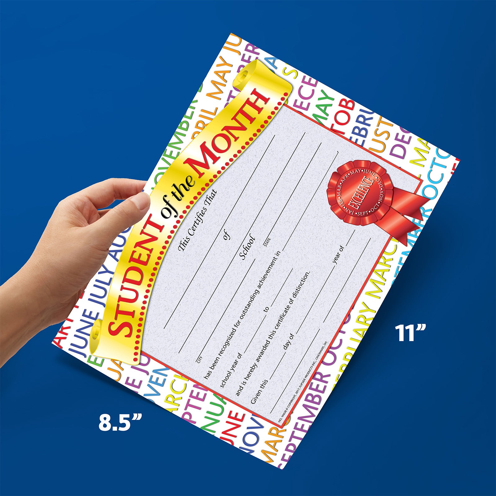 Student of the Month Award Certificate, 8.5" x 11", Pack of 30