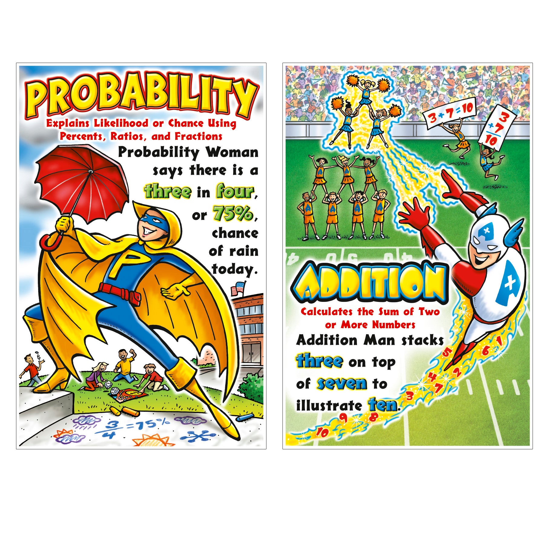 Math Superheroes Bulletin Board Set