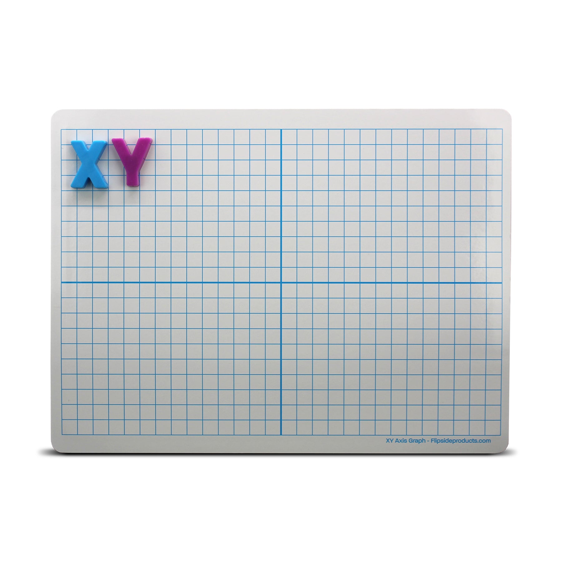 Magnetic Dry Erase Learning Mat, Two-Sided XY Axis/Plain, 9" x 12", Pack of 12
