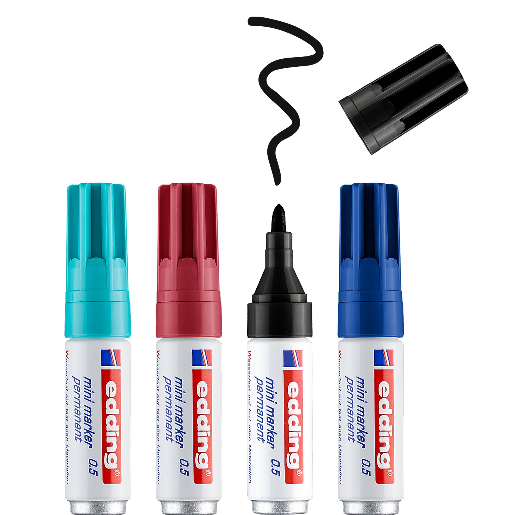 edding 0.5 Mini Permanent Marker - Set of 4 - Assorted