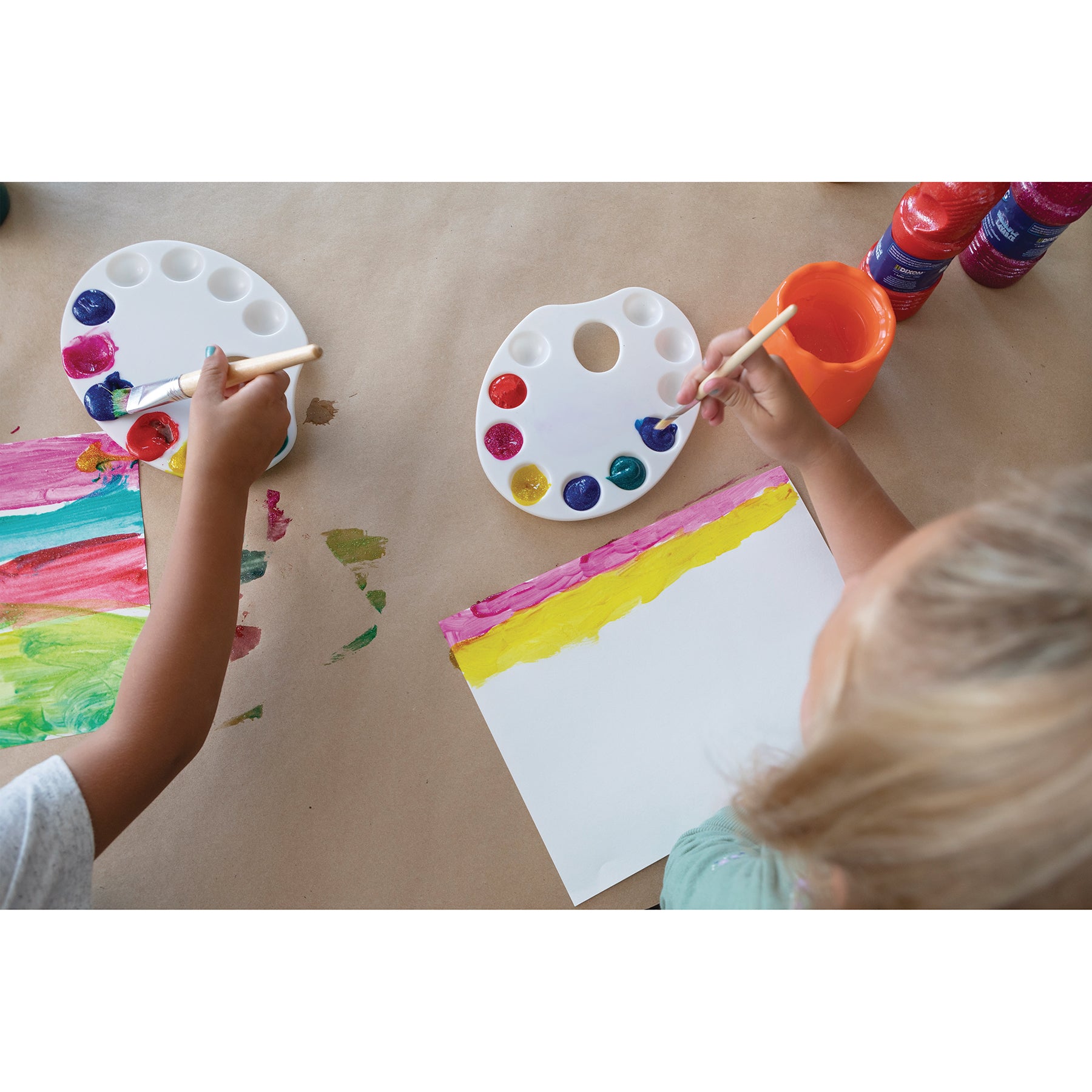 Palette-Shaped Paint Trays, White, 9" x 6.75", 2 Count