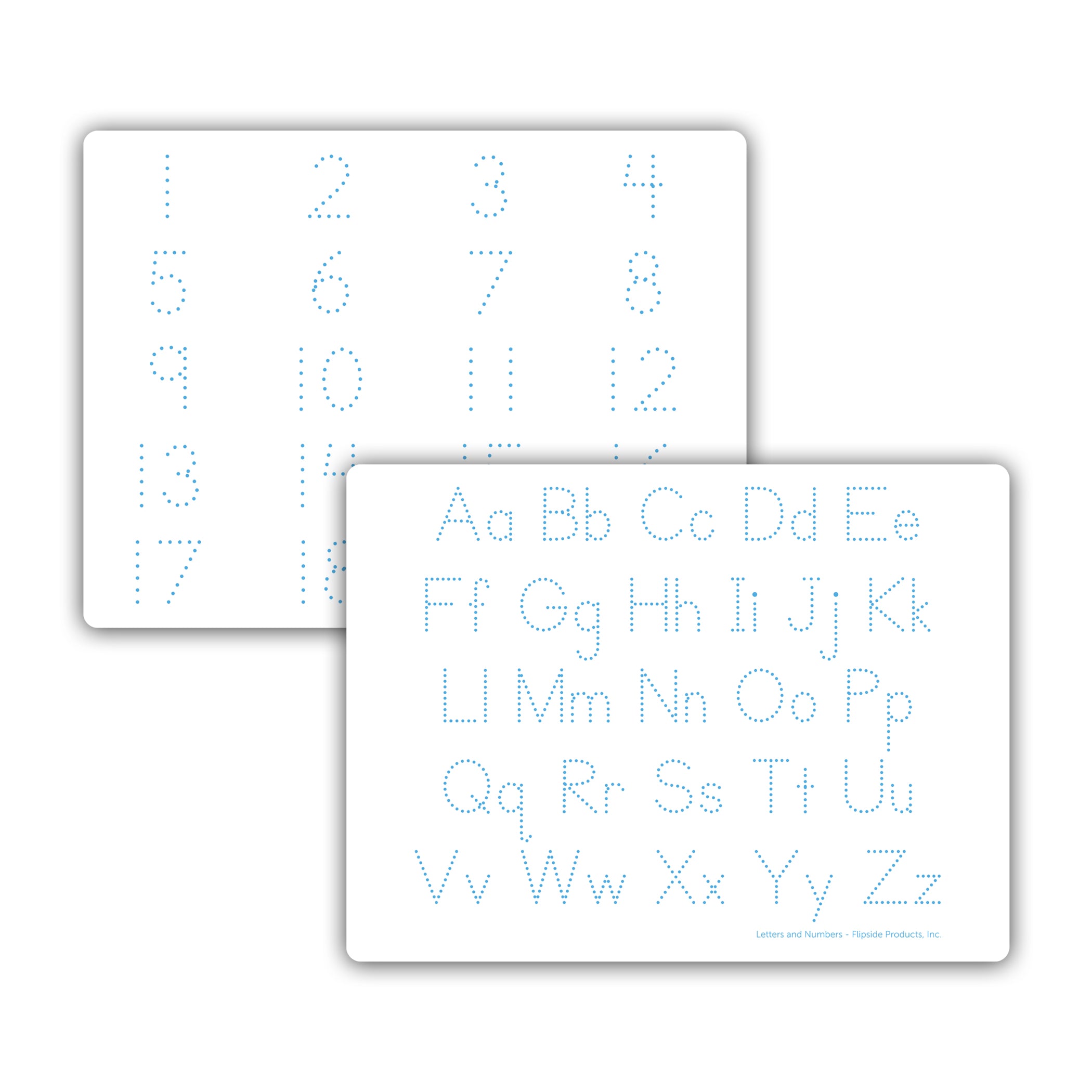 Two-Sided Dry Erase Learning Mat, 9" x 12", Letters & Numbers, Pack of 24