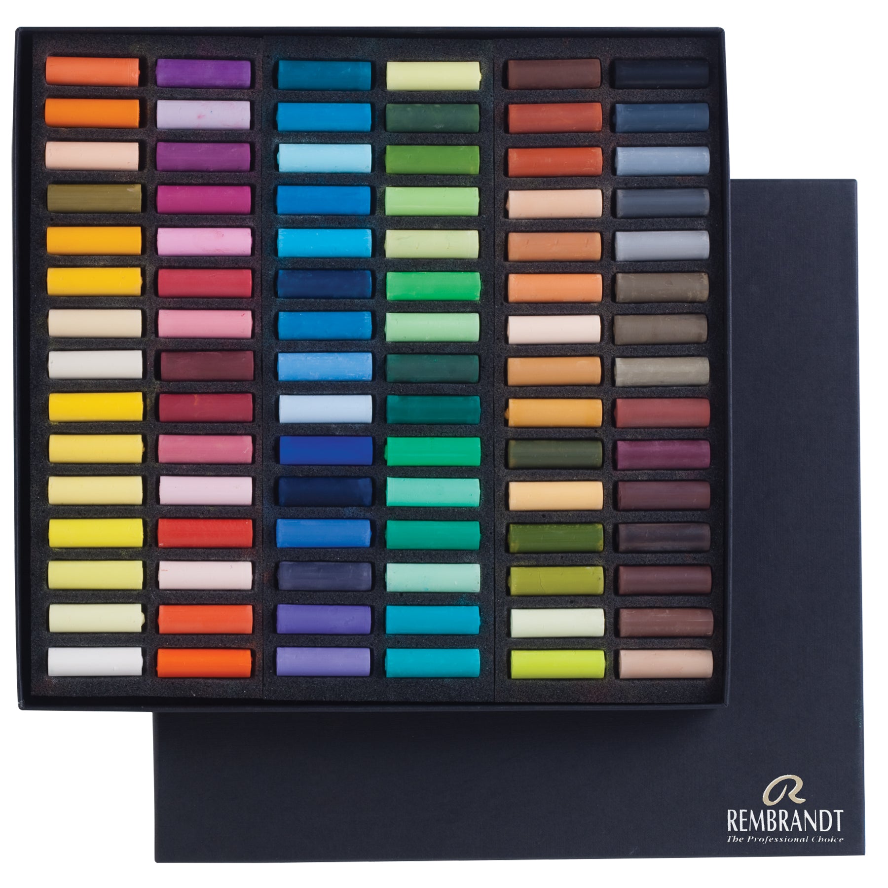 Soft Pastel Cardboard Box Set, General Selection, 90 Half Sticks