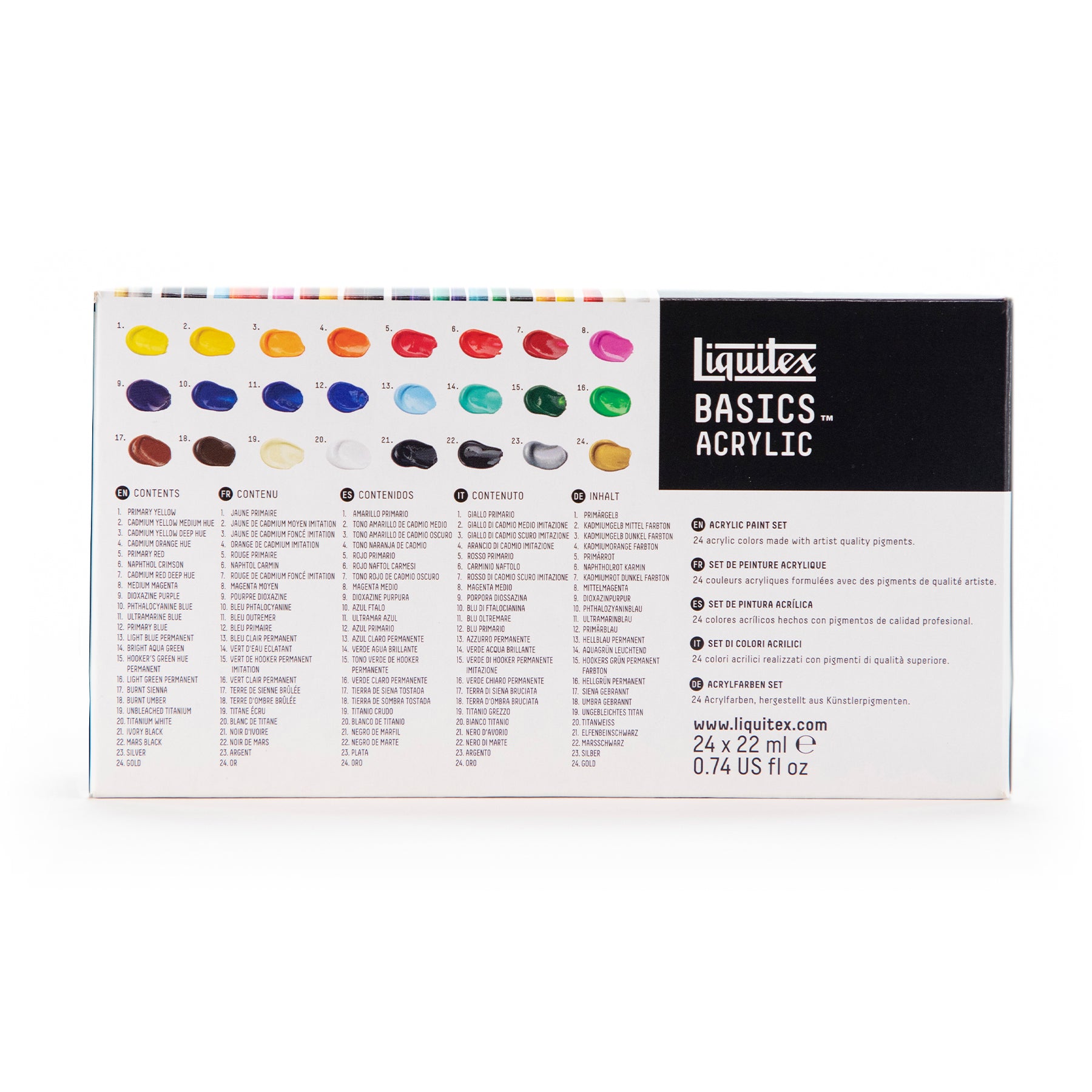 LQ BASICS Acrylic Color 24 x 22ml Tube Set