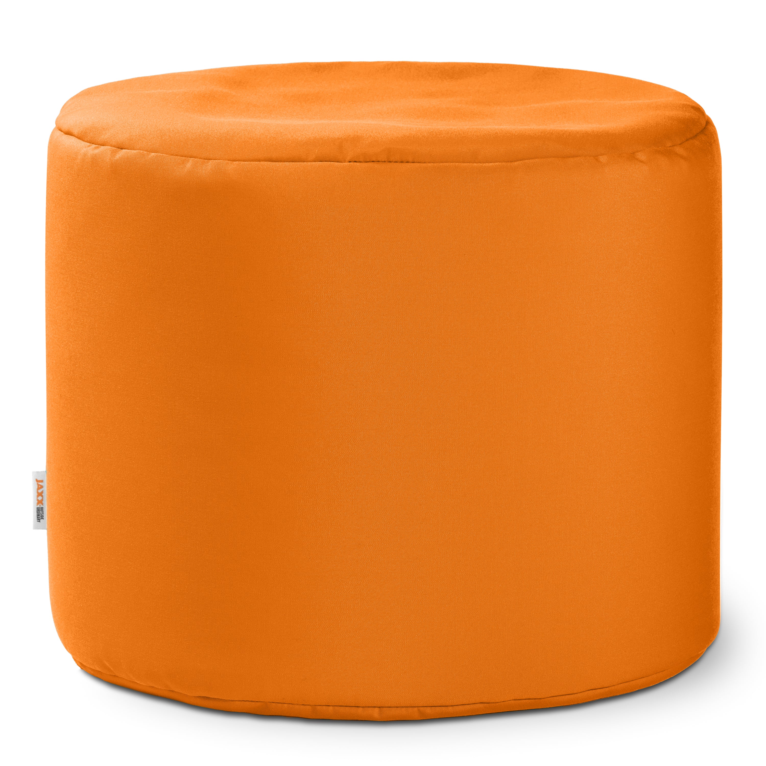 Jaxx Spring Indoor / Outdoor Bean Bag Pouf Ottoman, Sunbrella Tangerine