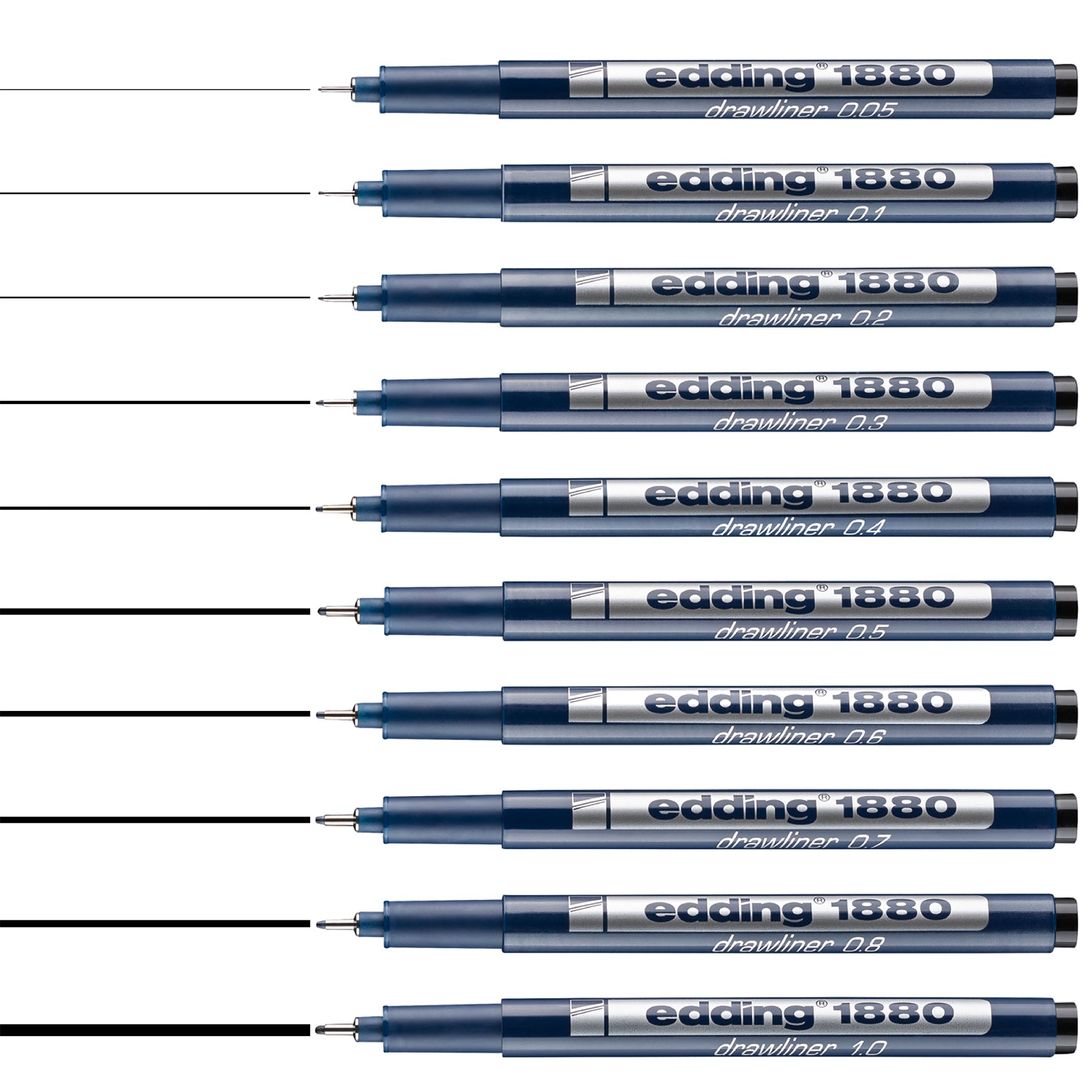 edding 1880 Drawliner - Set of 10 - Assorted