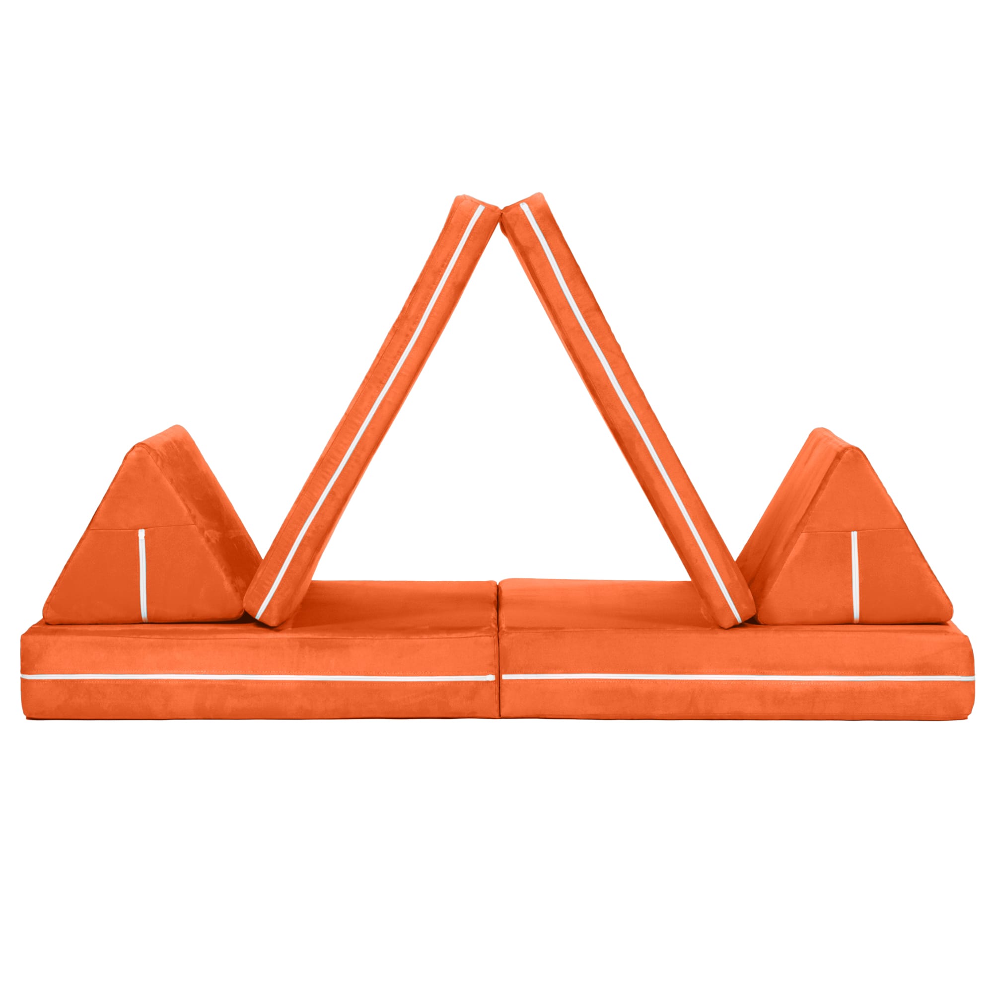 Jaxx Zipline Playscape Imaginative Furniture Playset for Creative Kids, Original Set, Mandarin